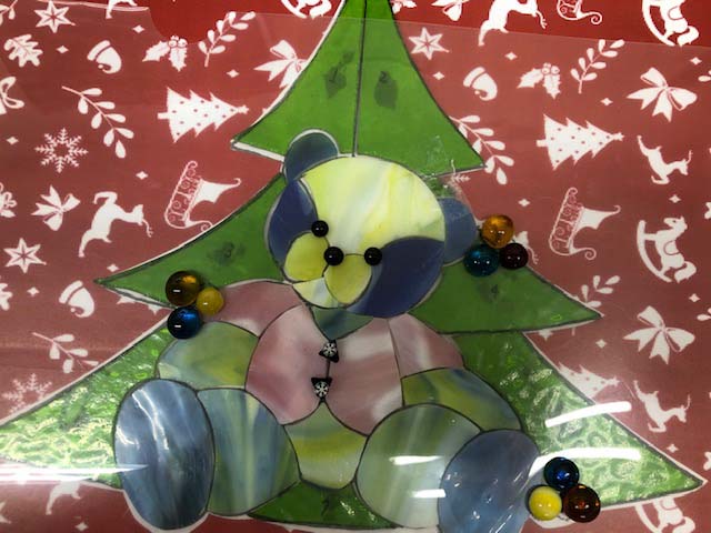ステンドグラスで作るクリスマスベアキットBEARKIT